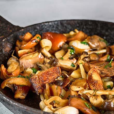 Recette aux champignon avec la Poêlée de champignons